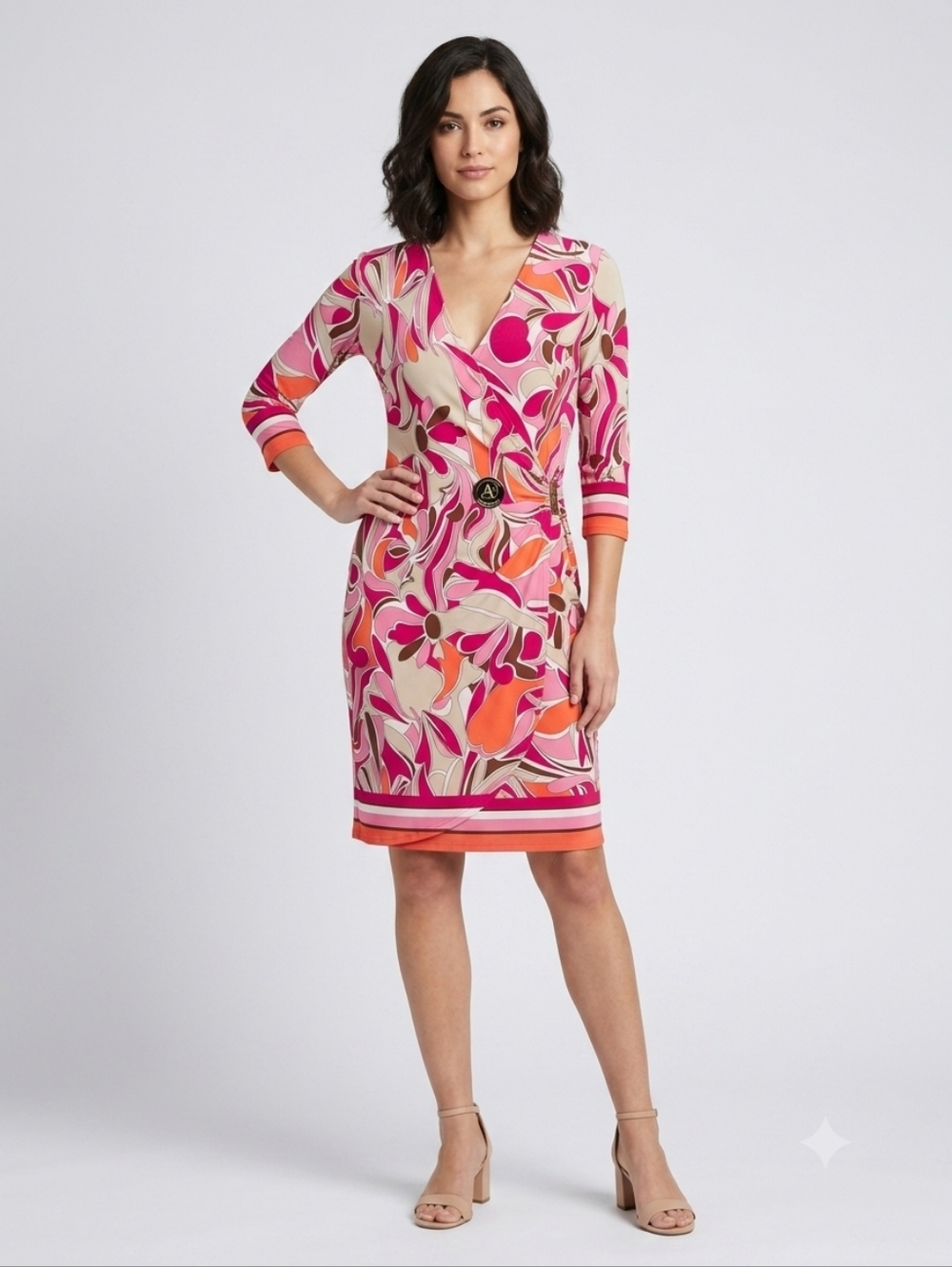 💞ADRIENNE VITTADINI RETRO FAUX WRAP DRESS SIZE M💞